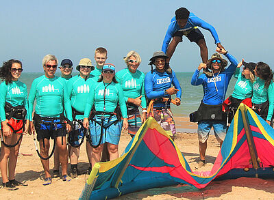 Kitesurf Event Groep bij Kiteboarding Club El Gouna