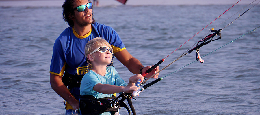 Kitesurf Course for kids at KBC Brouwersdam at the North Sea