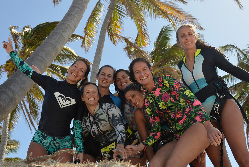 Kitesurf filles en Brésil á Parajuru