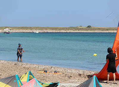 Use of the private kitebeach at KBC Limnos