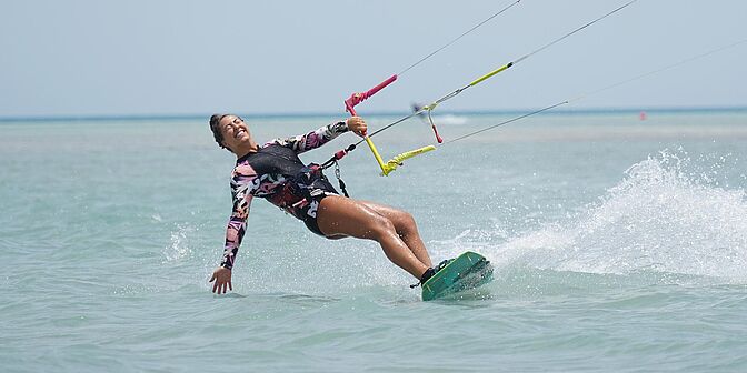 Kitesurfing Fun on Water - Kiteboarding Water Sports Experience