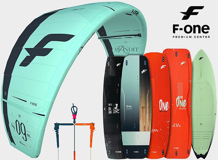 Noleggio Attrezzature Kitesurf F-ONE Equipaggiamento Kiteboarding Sport Acquatici