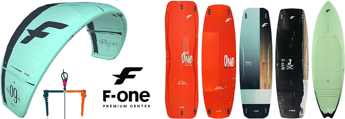 F-ONE Kitesurfing Equipment rental kites and boards in El Gouna Egypt