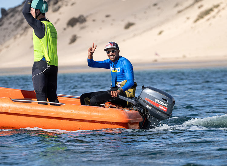 Servizio di soccorso nella laguna di Dakhla