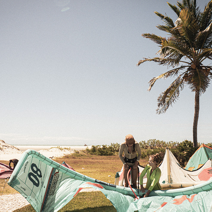 [Translate to english:] KBC Parajuru Brazil Girls Kitesurf Camp