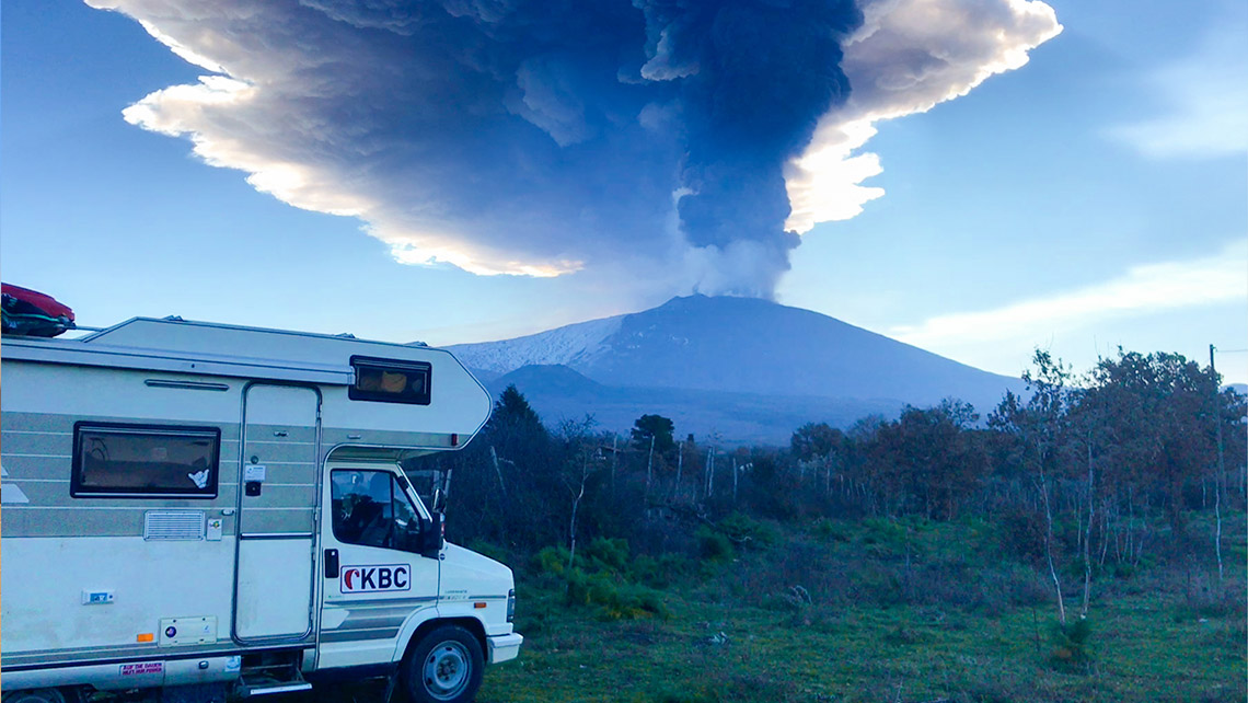 Vulkanausbruch auf Sizilien