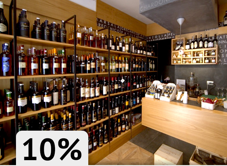 Enoteca wine shop with 10% discount - perfect for kiteboarders to discover local wines after water sports sessions